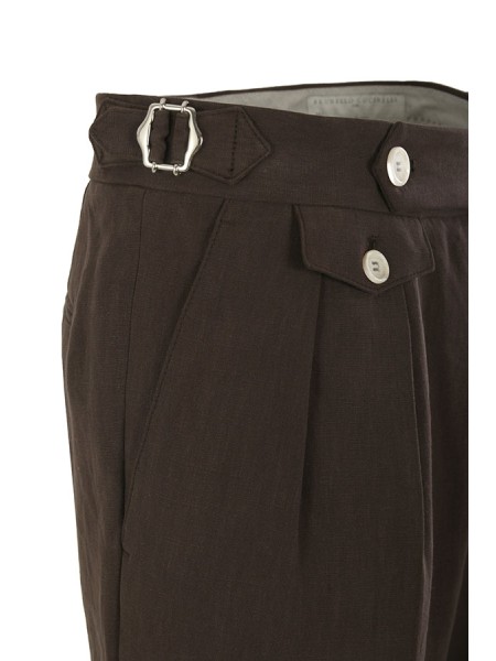 Abito Brunello Cucinelli Doppiopetto in Lino Testa di Moro